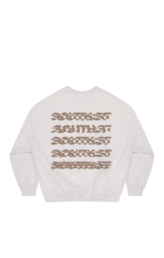 "DISTORT" SWEATSHIRT - Marl grey