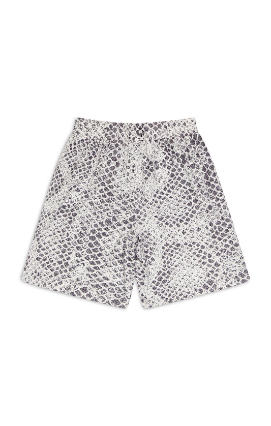 SNAKE PRINT SHORTS - Yellow
