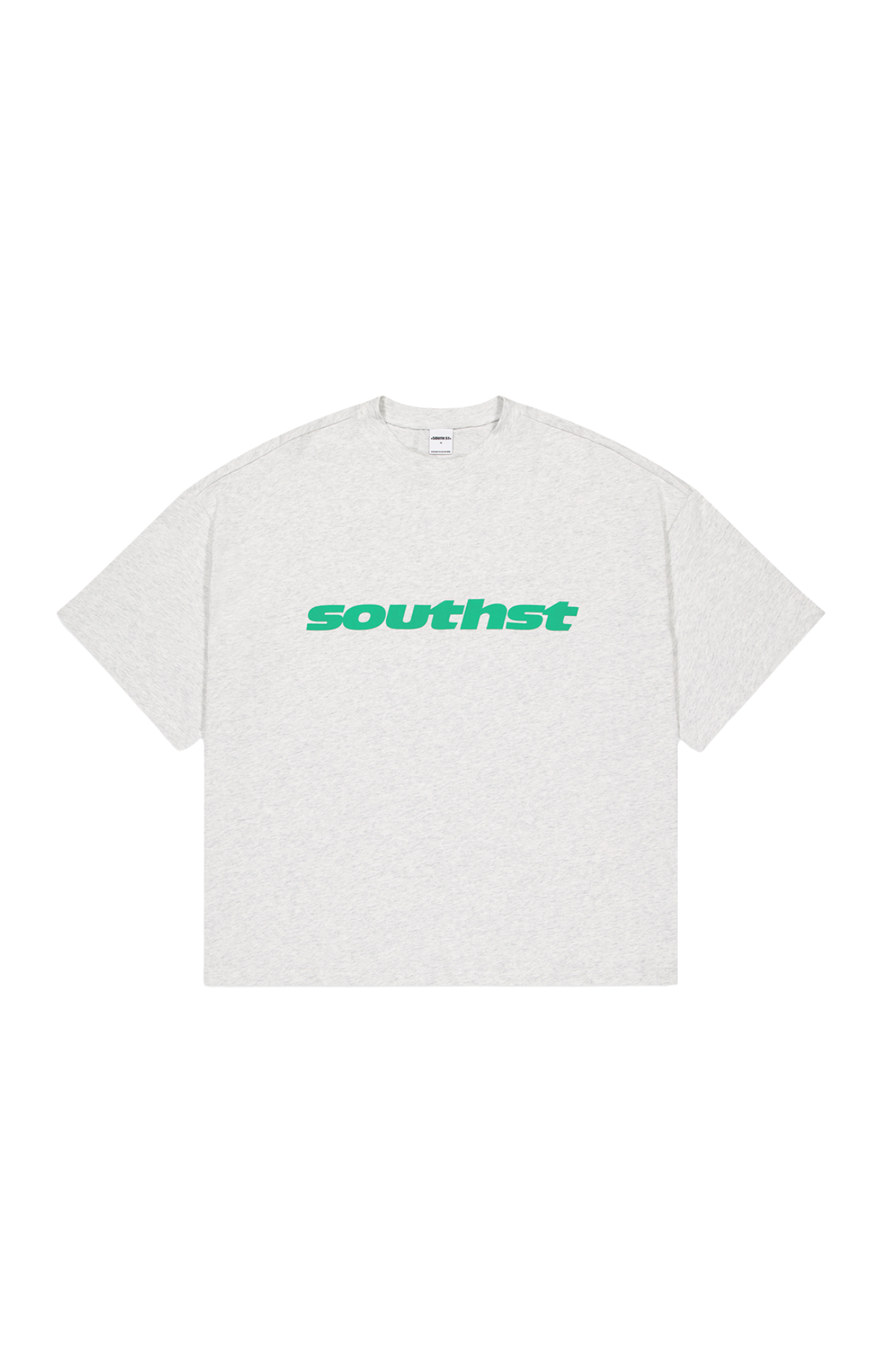 SOUTH TEE - Marl Grey / Green