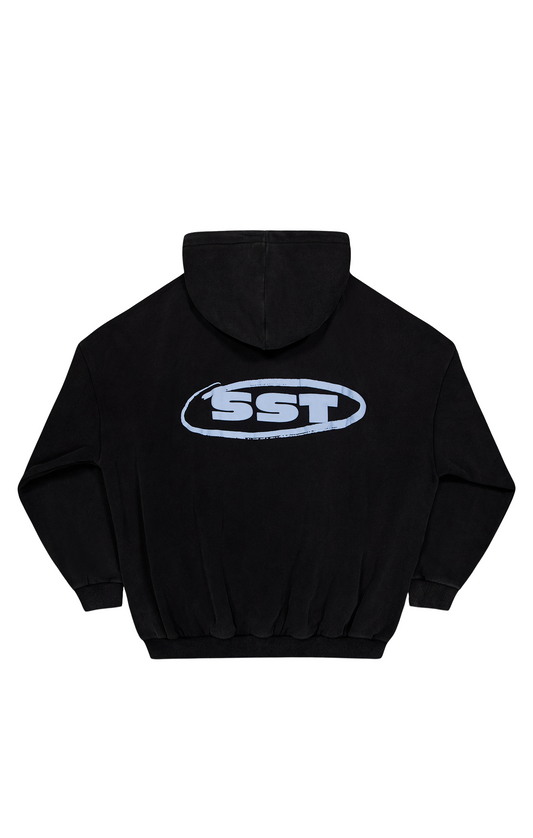 "SUNDAY" HOODY - Washed Black