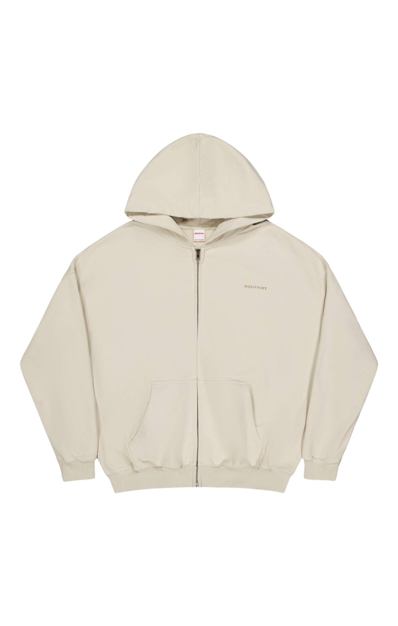 VINTAGE ZIP HOODY - Washed bone