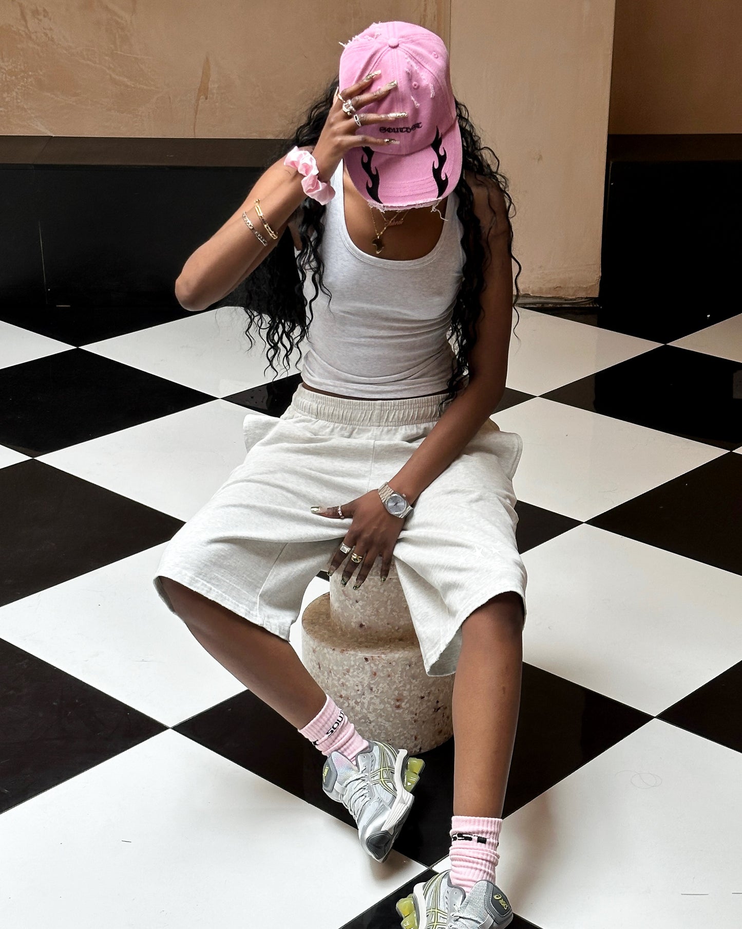 SST FLAME DAD CAP - Pink