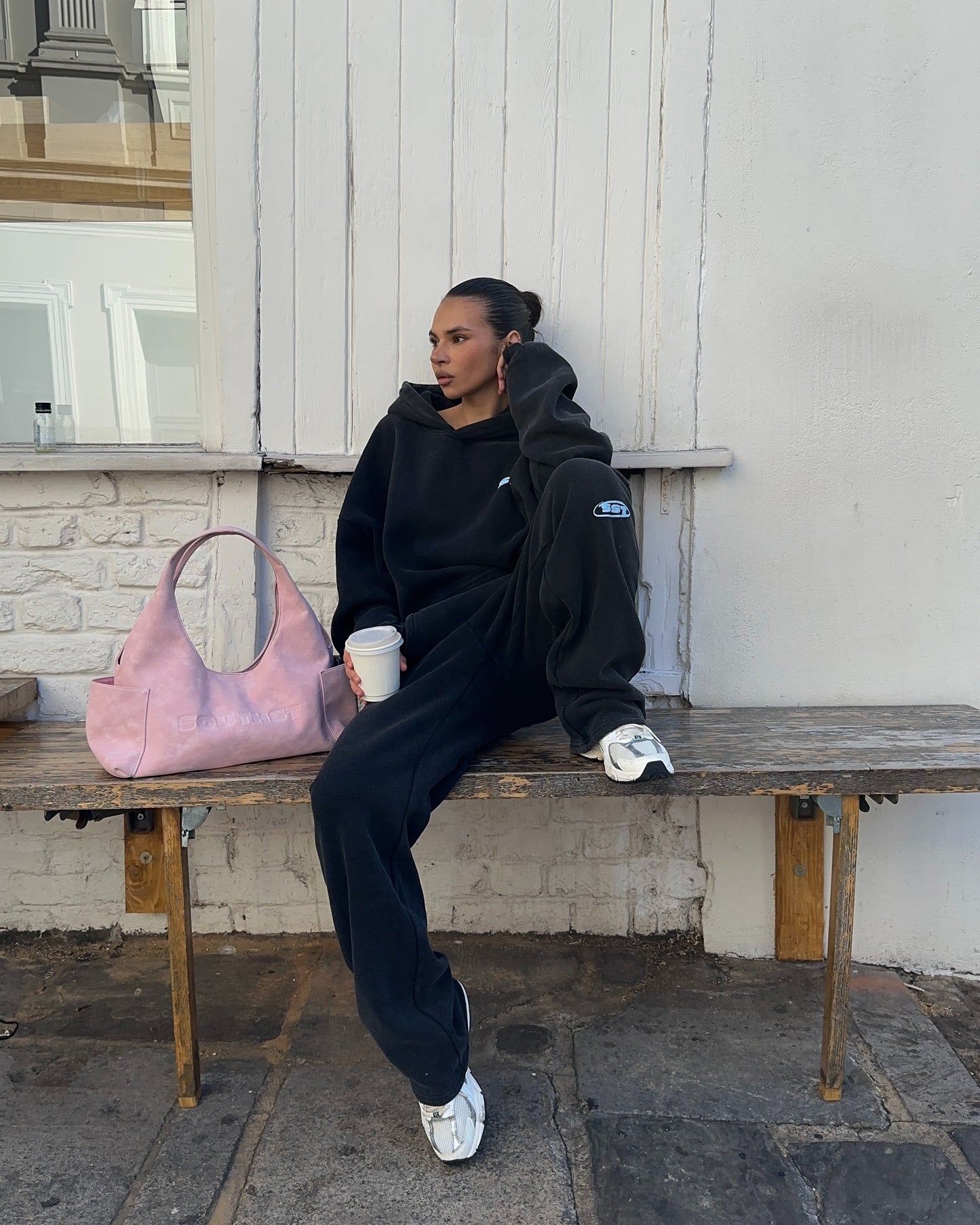 "SUNDAY" HOODY - Washed Black