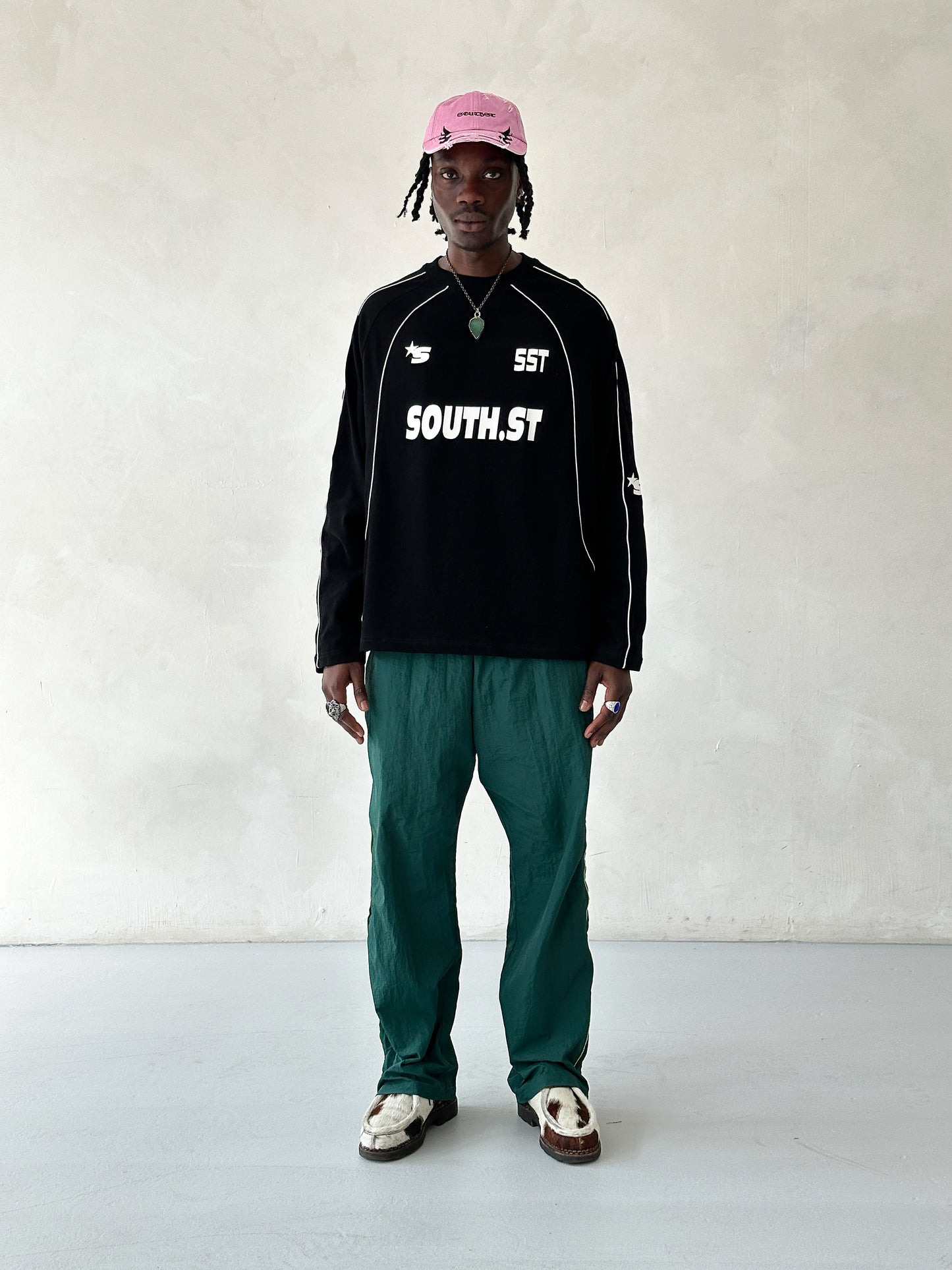 SOCIETY TRACK PANTS - Green