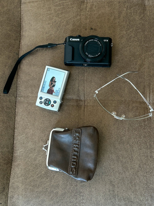 VEGAN LEATHER COIN PURSE - Brown