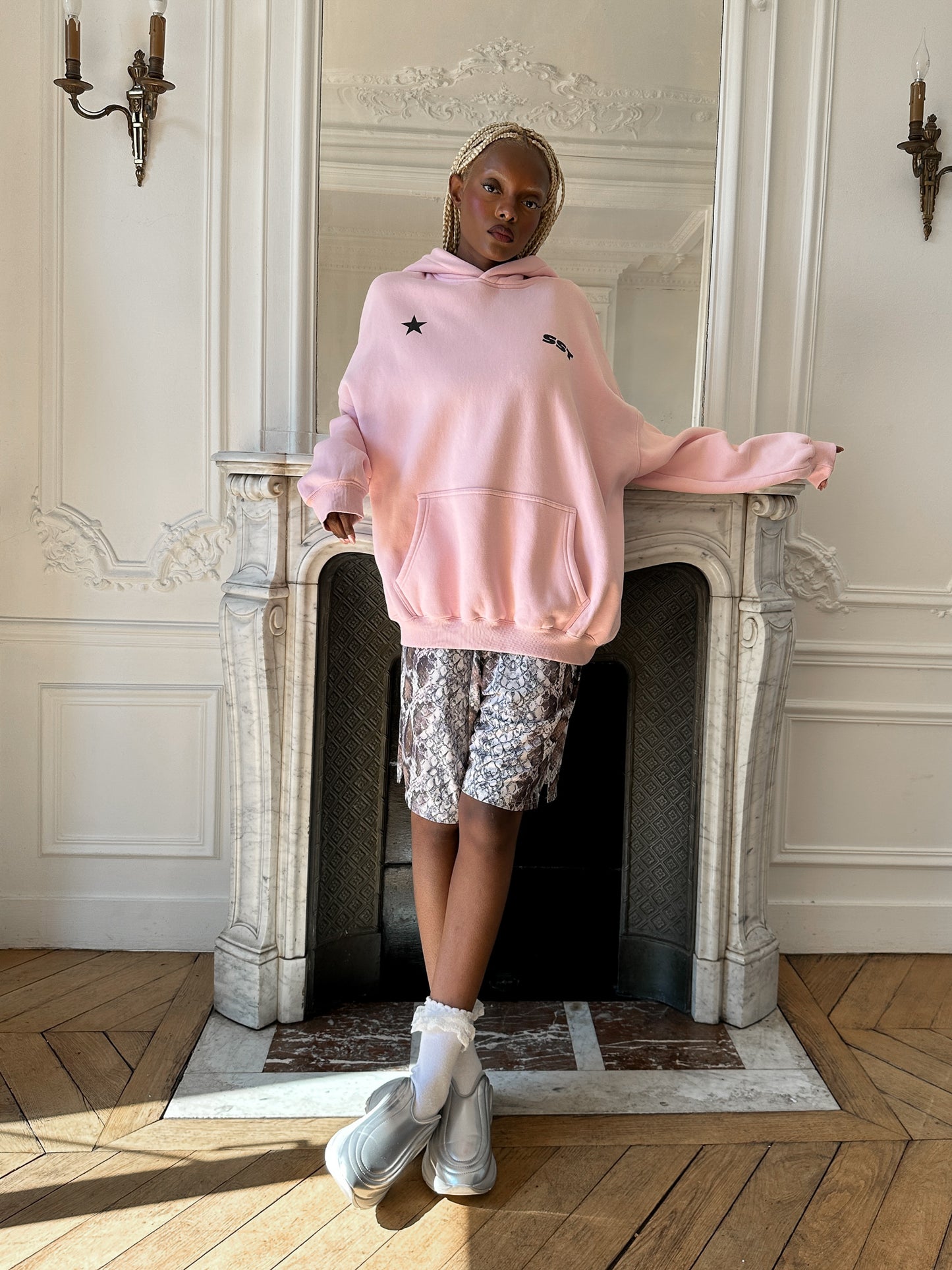 SST STAR HOODY - Pink