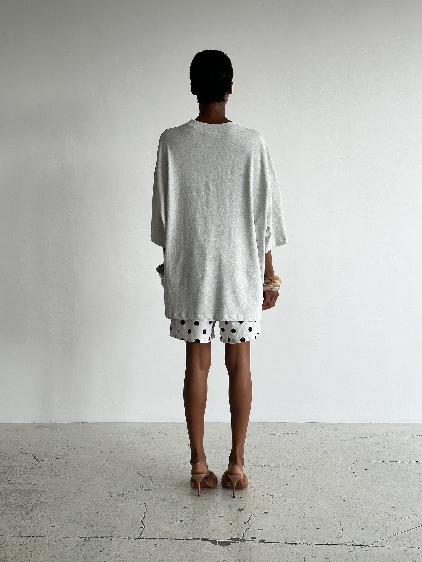 SOUTH TEE - Marl Grey / Green