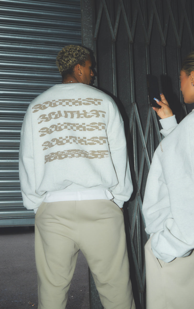 "DISTORT" SWEATSHIRT - Marl grey