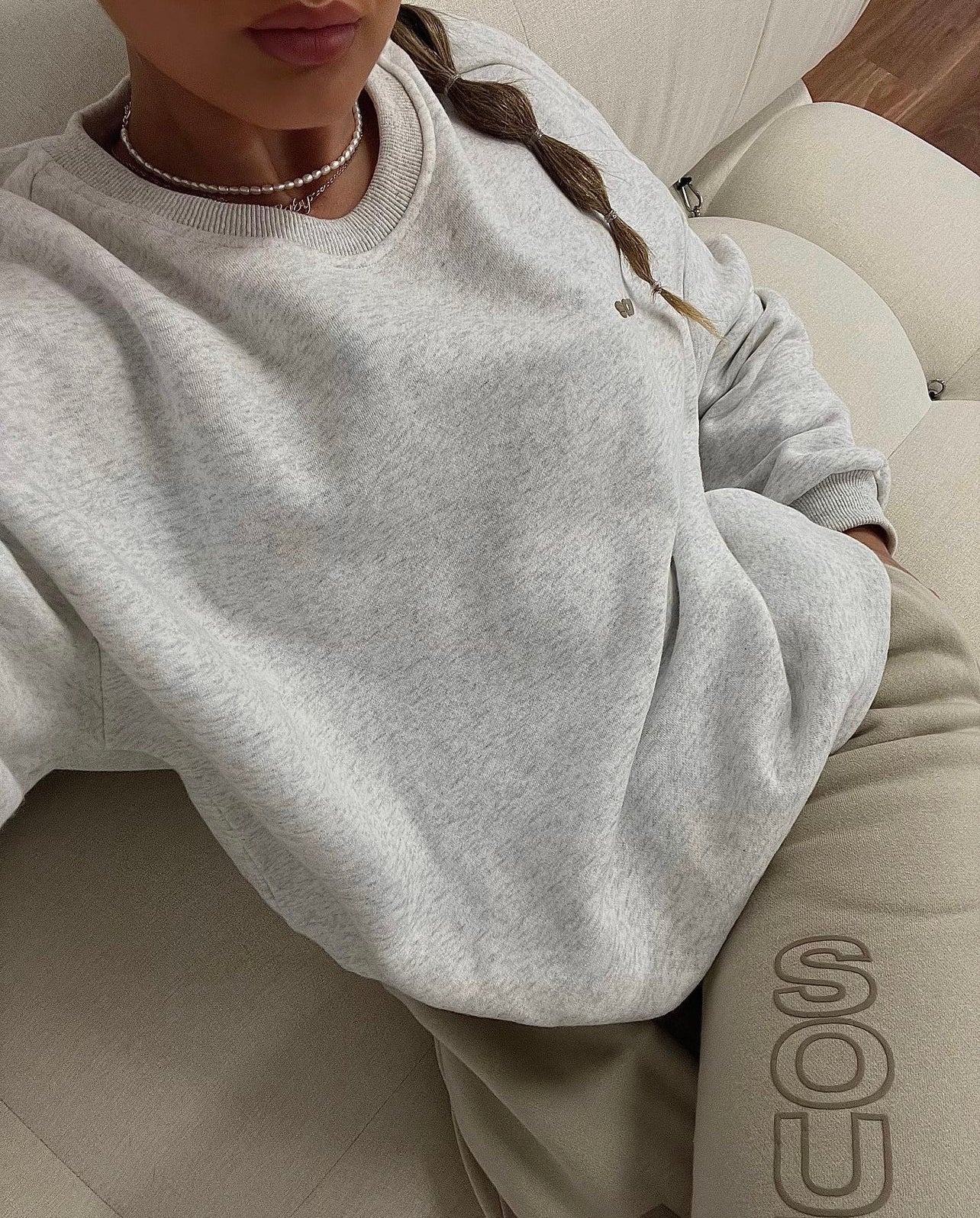 "DISTORT" SWEATSHIRT - Marl grey