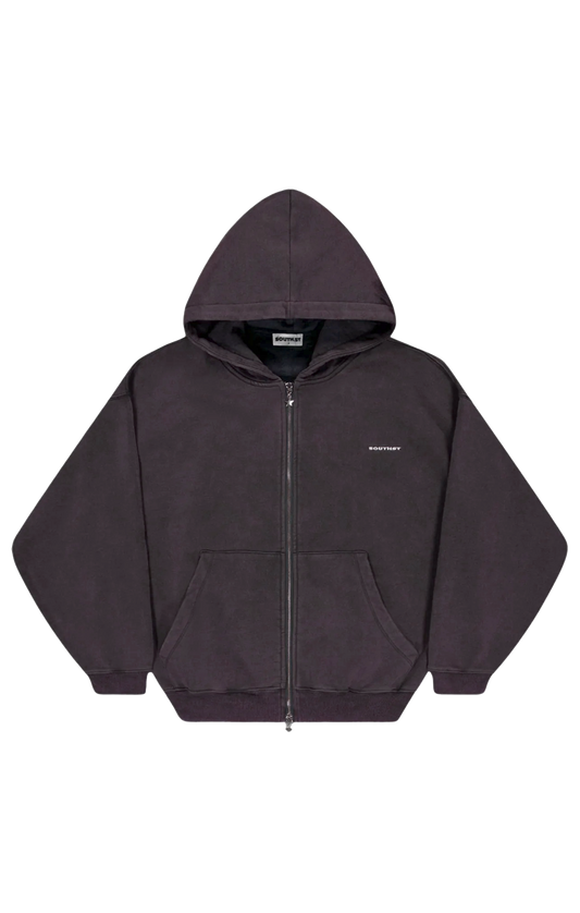FORM ZIP HOODY - Antique navy black