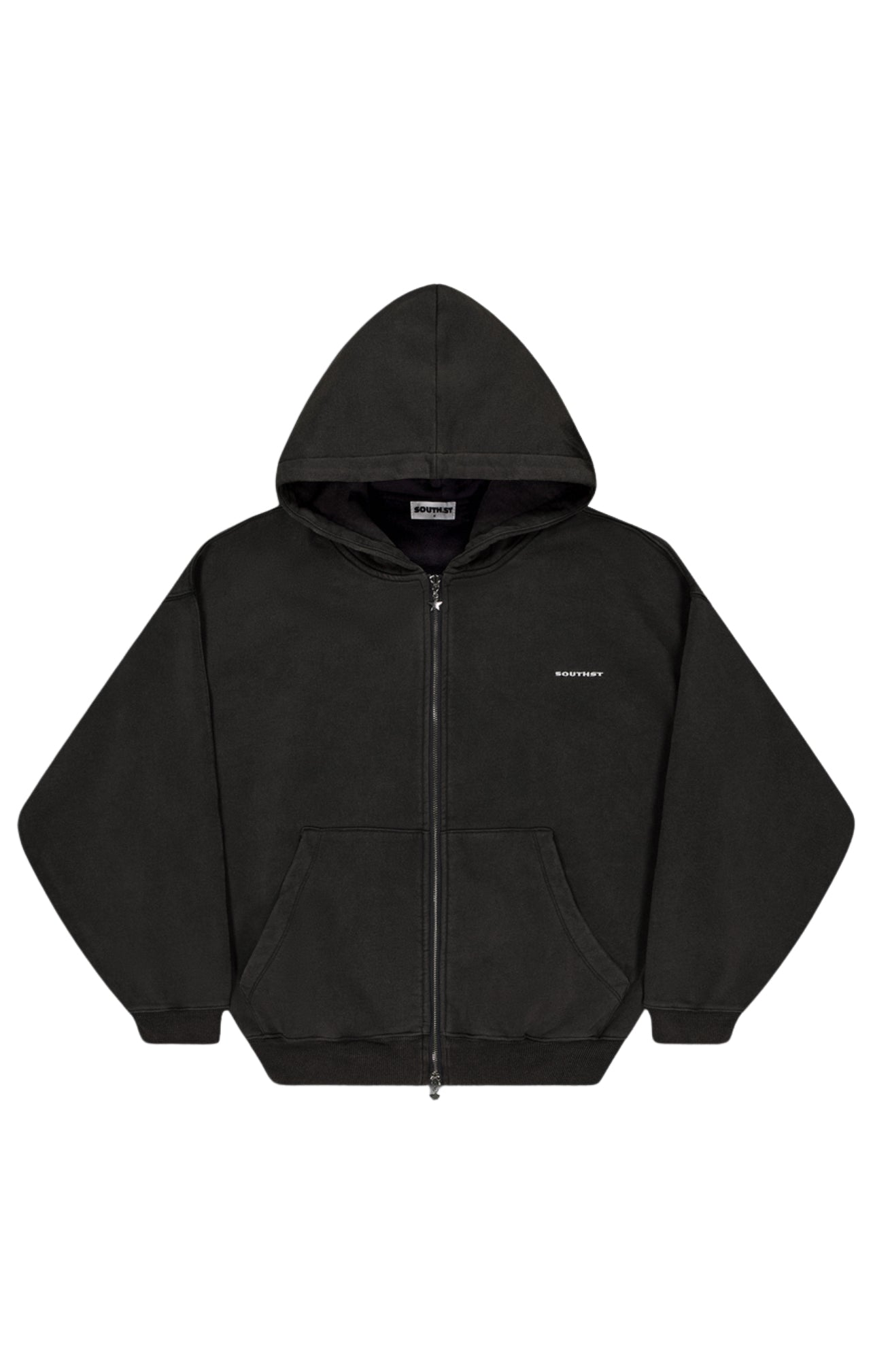 FORM ZIP HOODY - Antique navy black