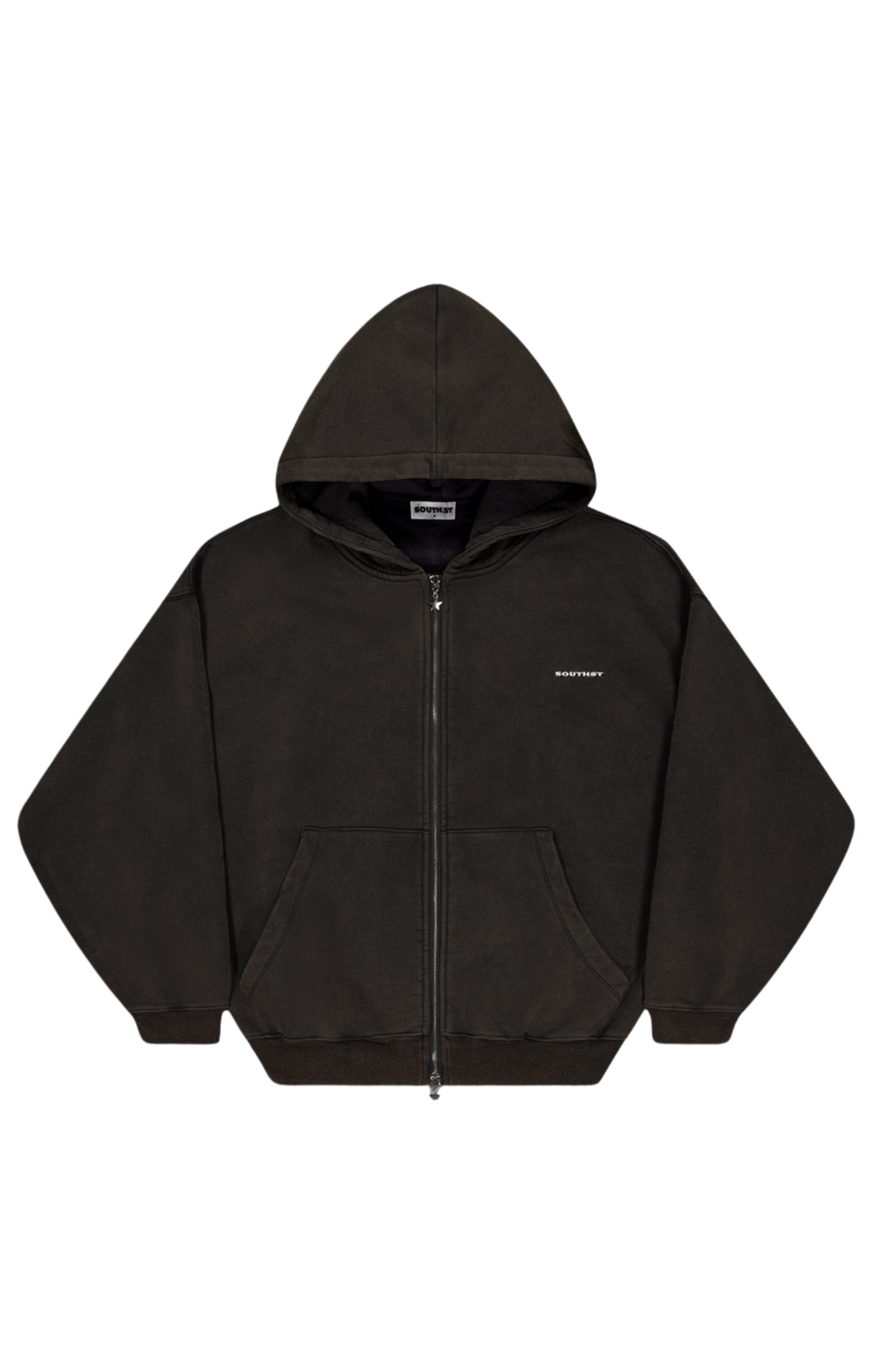 FORM ZIP HOODY - Antique navy black