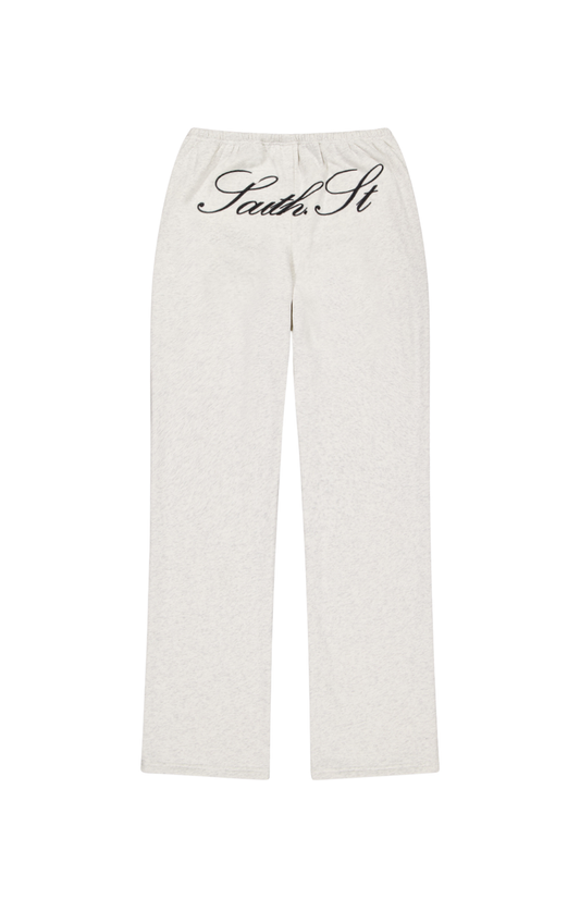 SST SCRIPT SWEATPANTS - Marl Grey