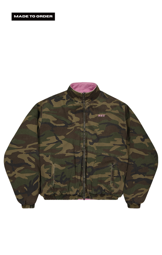 SST REVERSIBLE CAMO/ PINK FLEECE JACKET - MADE TO ORDER