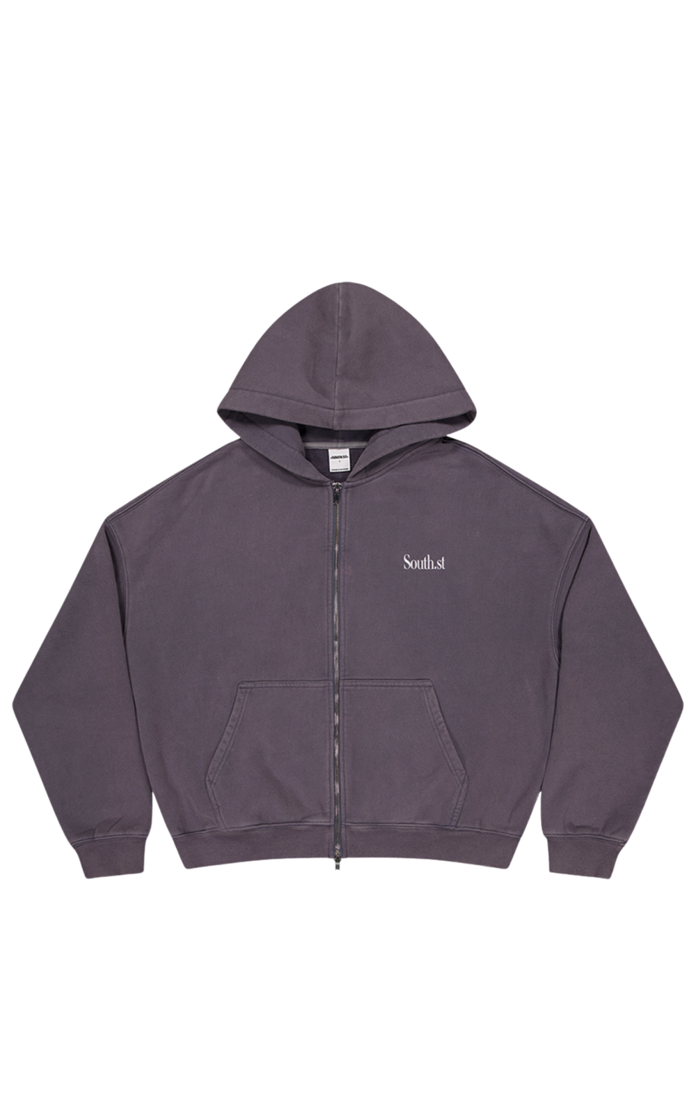 SST ZIP HOODY - Washed Navy Grey
