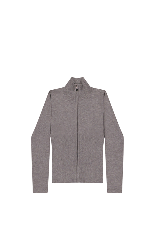 SST KNIT ZIP UP CARDIGAN