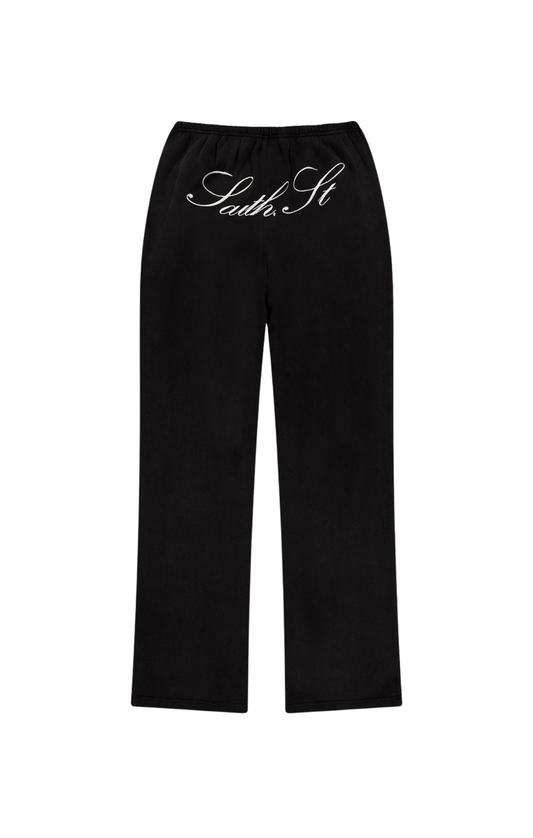 SST SCRIPT SWEATPANTS - Washed Black (Pre Order)