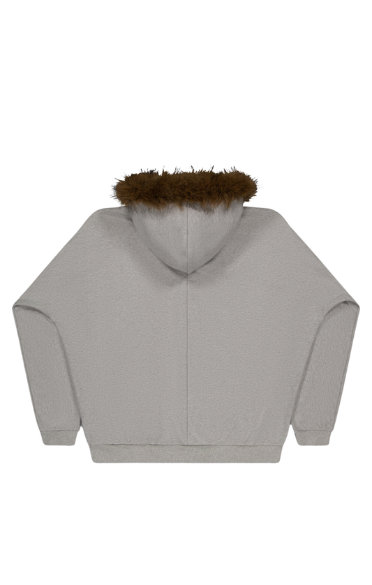 SST DOUBLE ZIP FUR TRIM HOODY