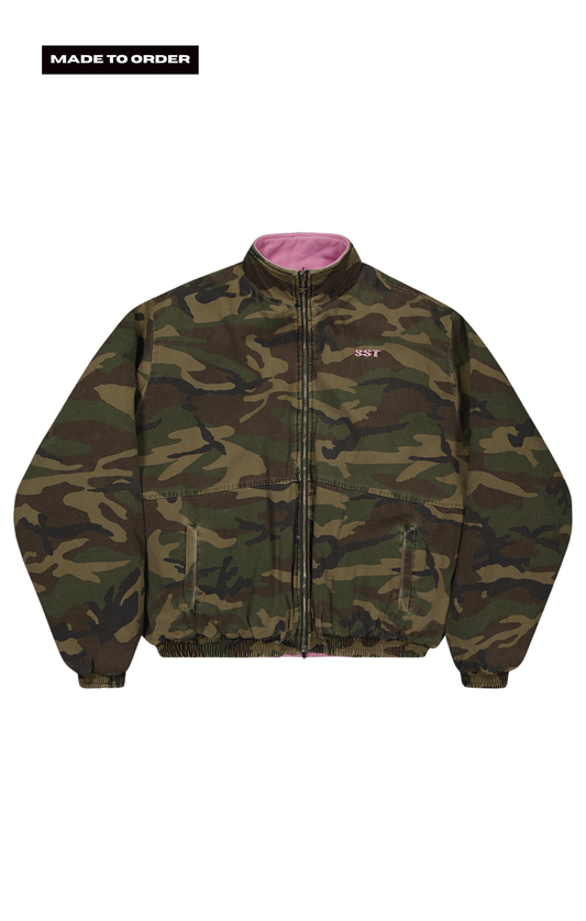 SST REVERSIBLE CAMO/ PINK FLEECE JACKET - MADE TO ORDER
