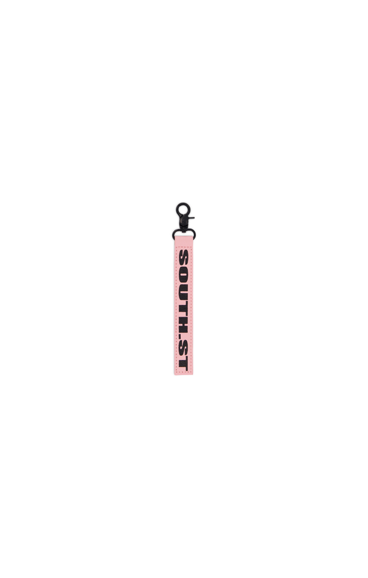 TOKYO FAUX LEATHER KEYRING - Pink
