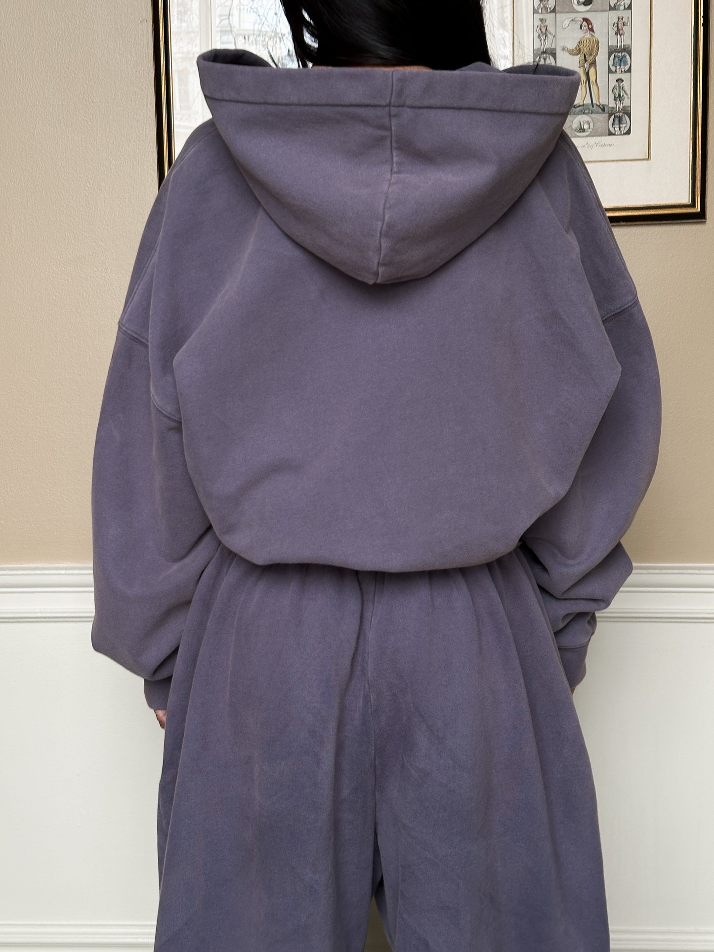 SST ZIP HOODY - Washed Navy Grey