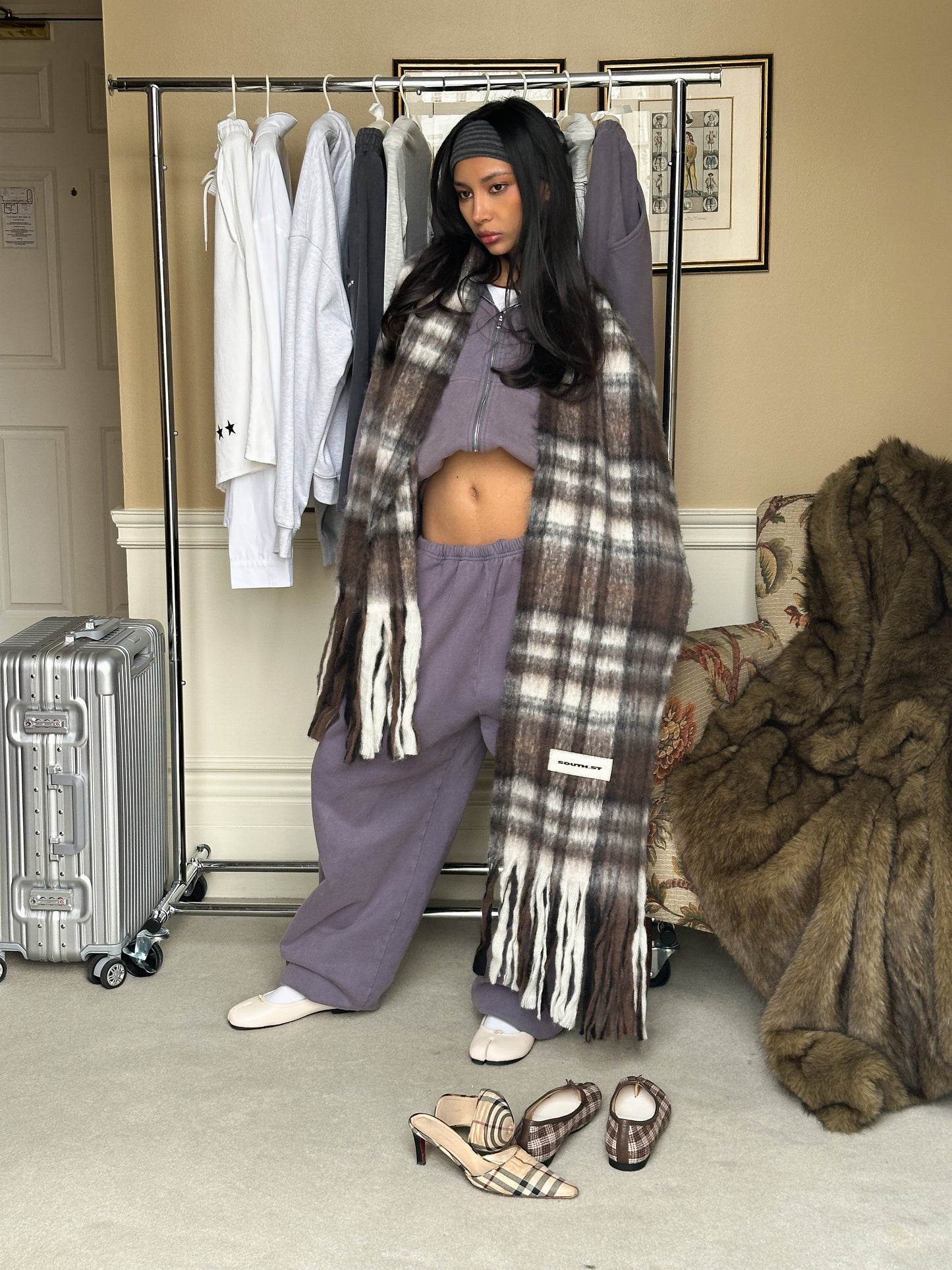 SST CHECKERED SCARF