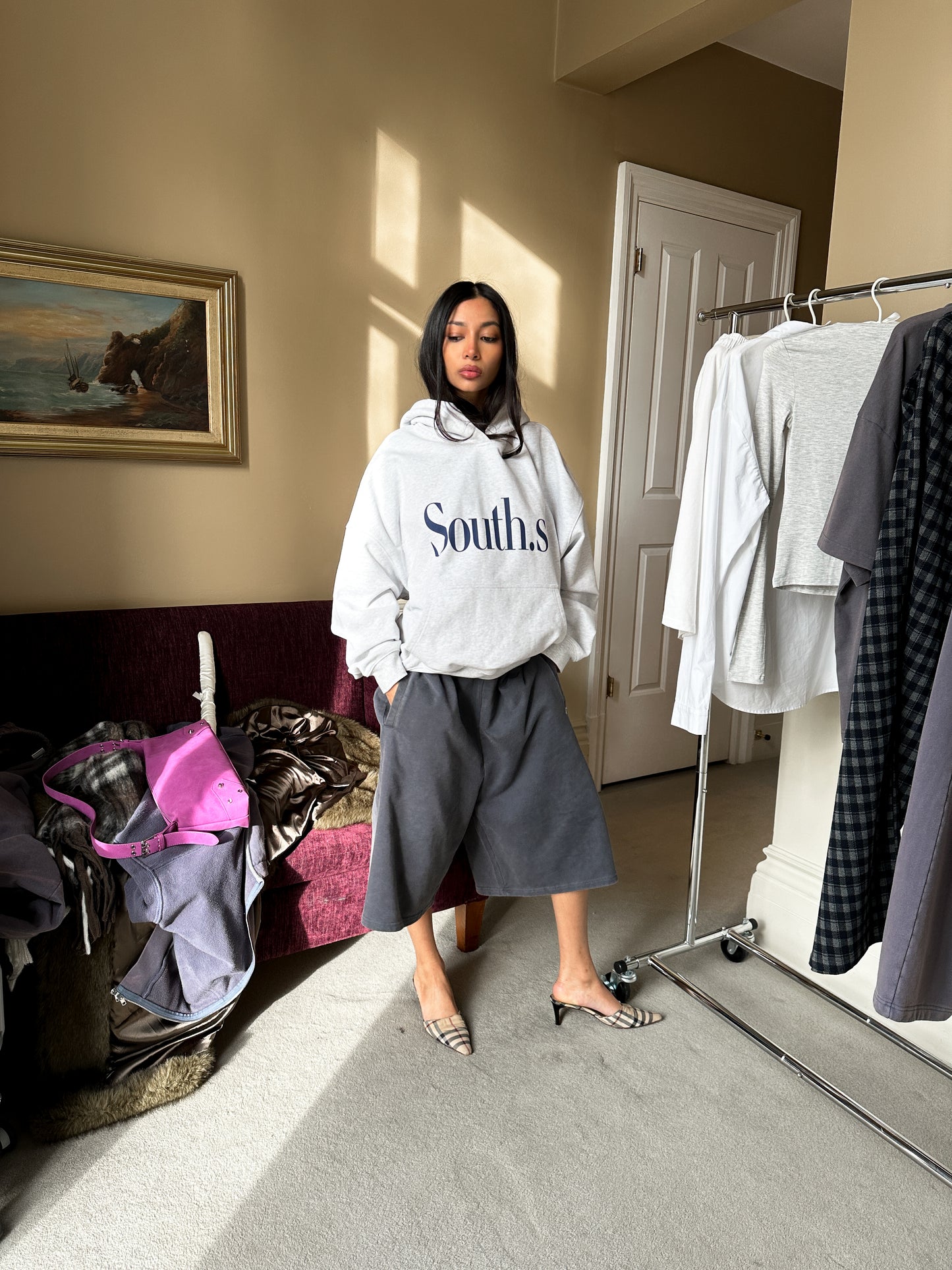 SOUTH HOODY - Marl Grey