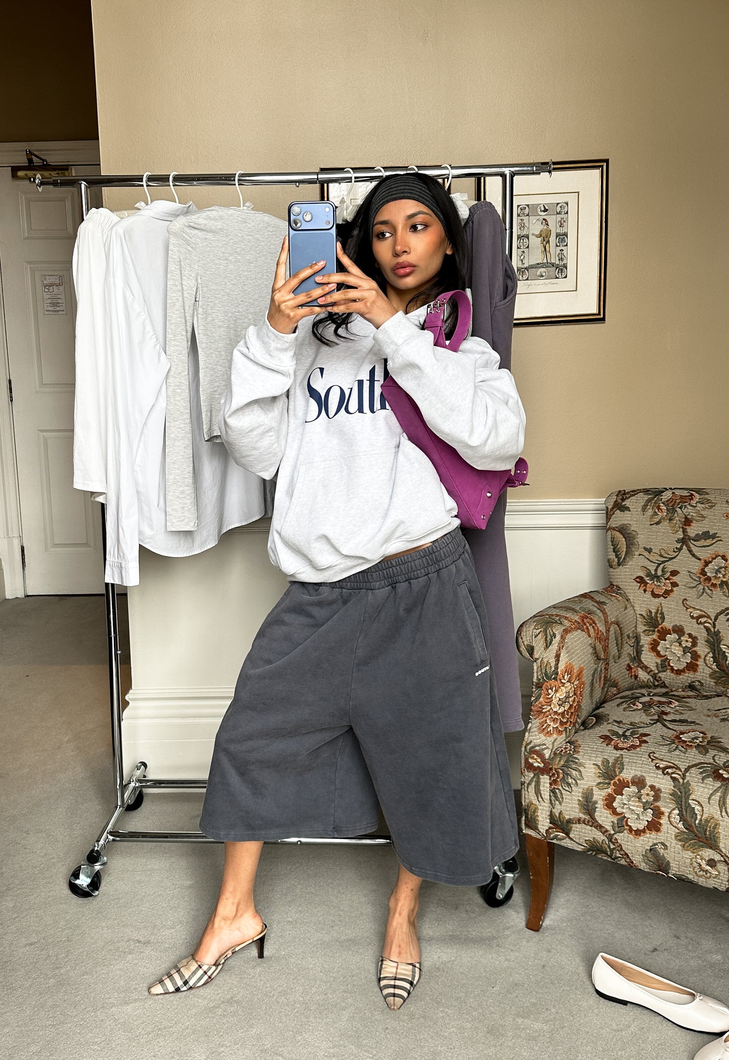 SOUTH HOODY - Marl Grey