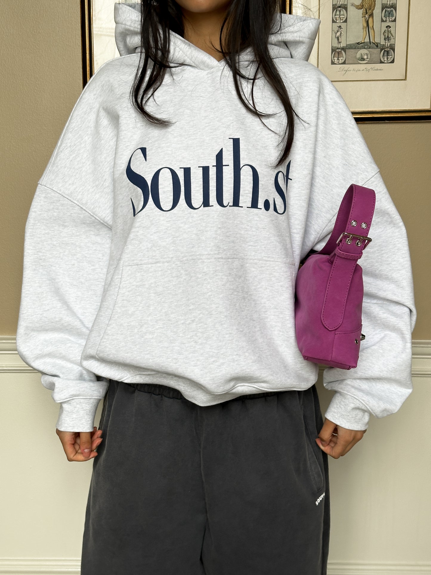 SOUTH HOODY - Marl Grey