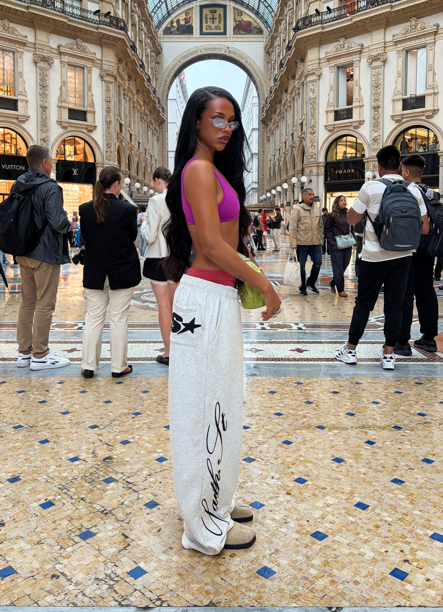 SST SPORTY CROP - Purple