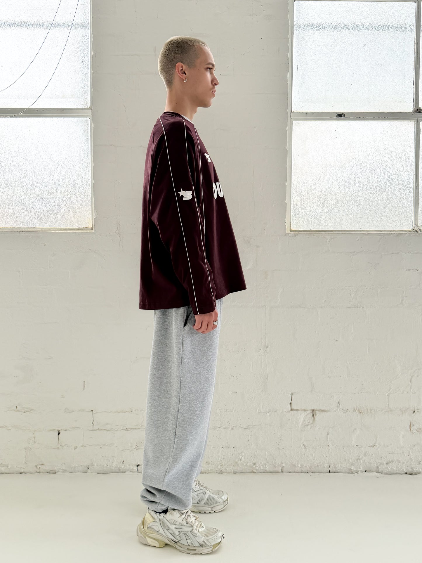 PLAYERS LONG SLEEVE - Burgundy / Brown