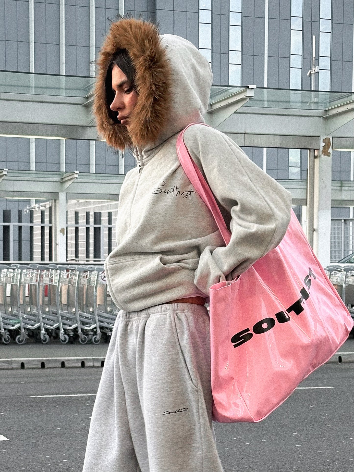 SST DOUBLE ZIP FUR TRIM HOODY