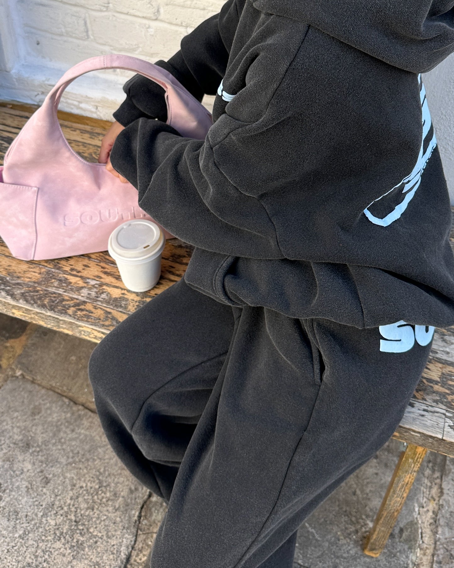 "SUNDAY" HOODY - Washed Black