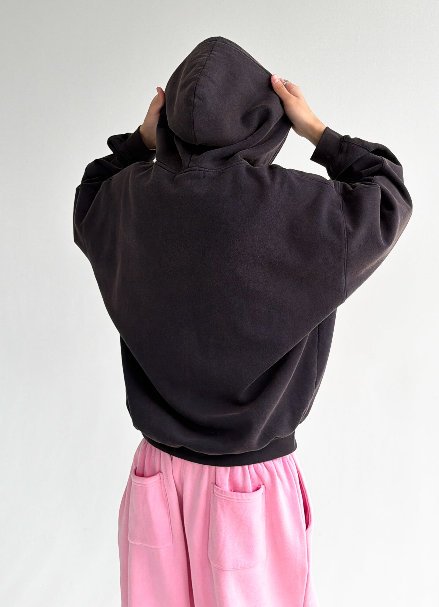 FORM ZIP HOODY - Antique navy black