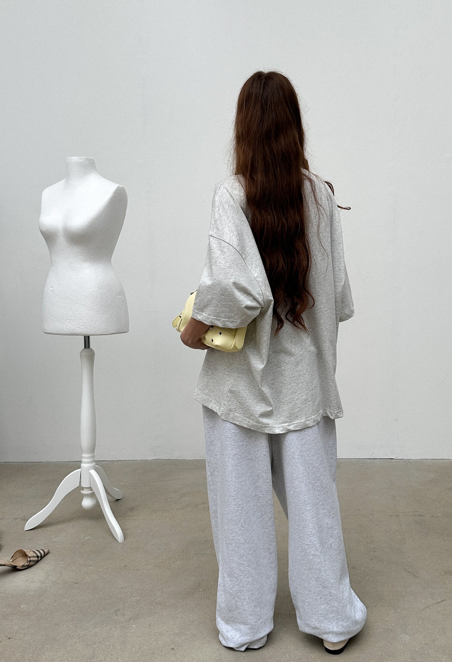 SOUTH TEE - Marl Grey / Navy