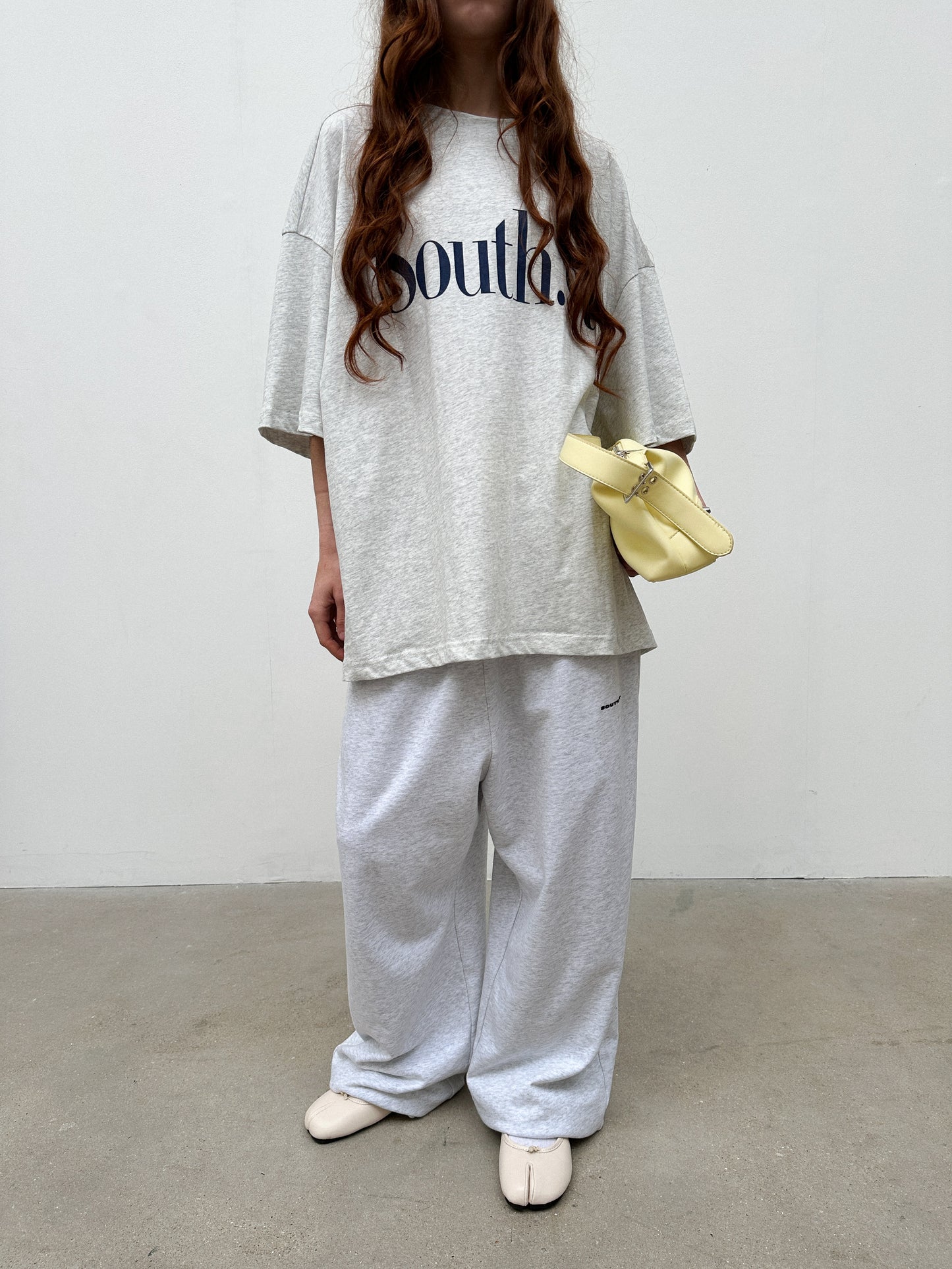 SOUTH TEE - Marl Grey / Navy