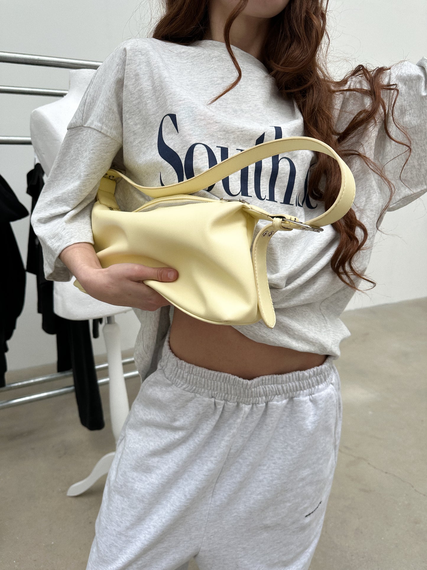 SOUTH TEE - Marl Grey / Navy