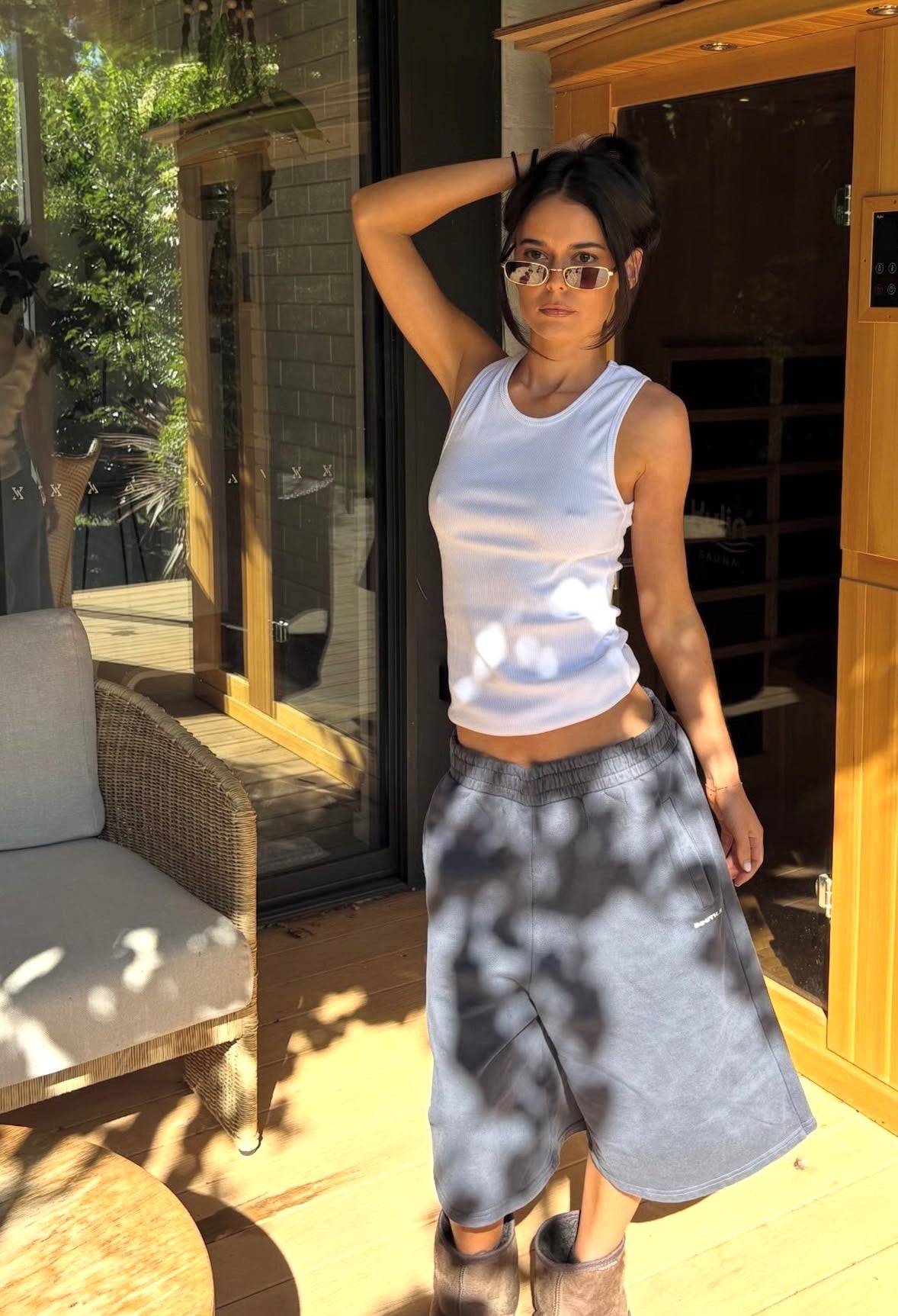 SST RIB TANK TOP - White