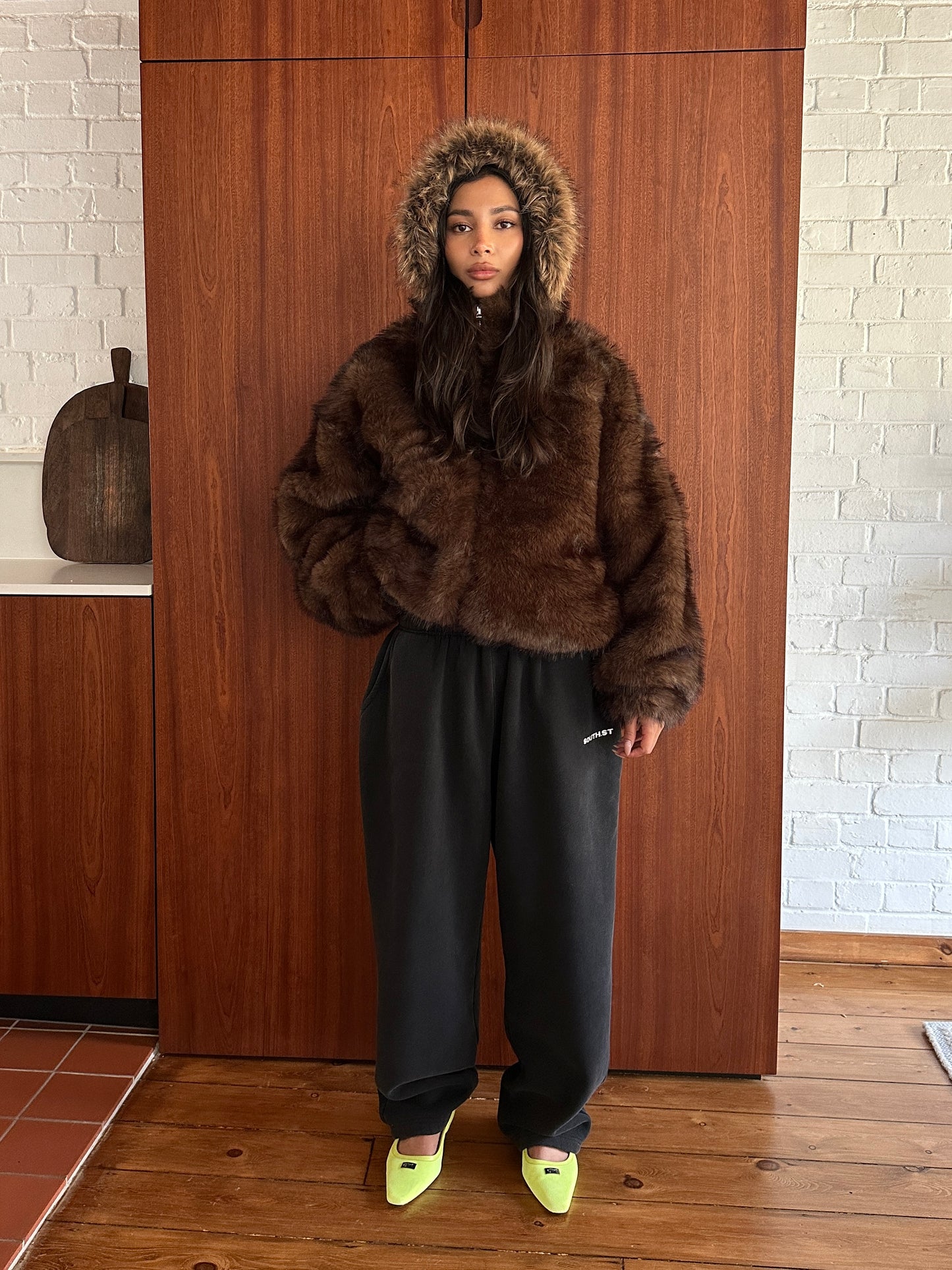 AW FAUX FUR COAT