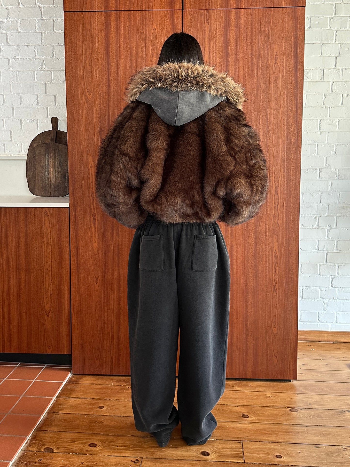 AW FAUX FUR COAT