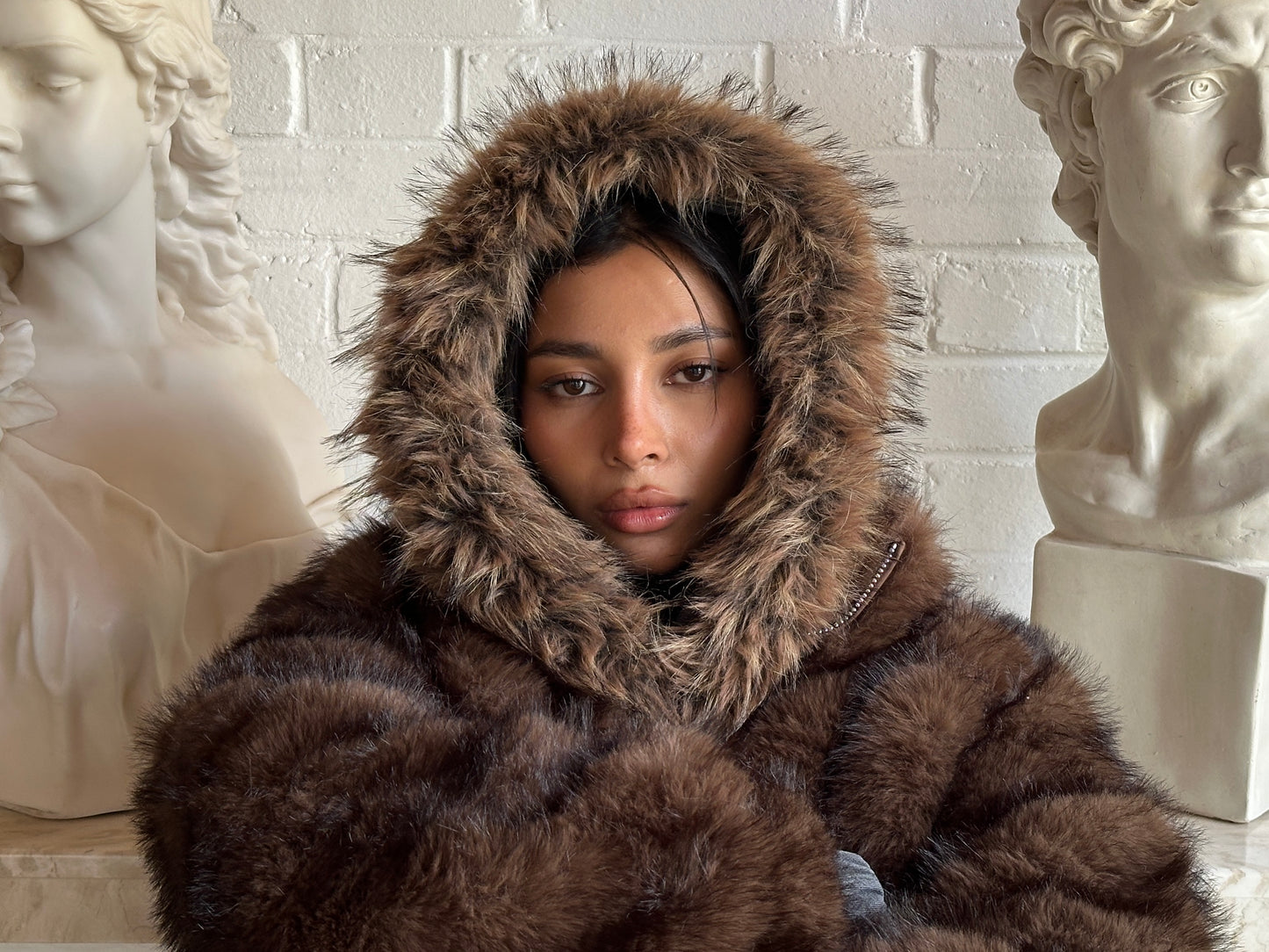 AW FAUX FUR COAT