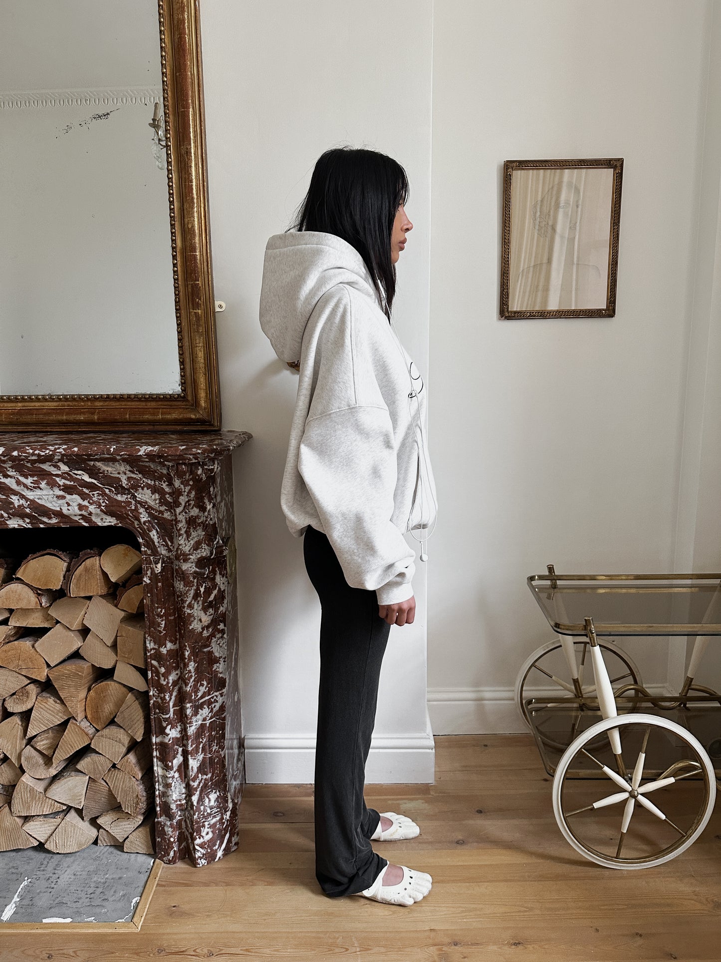 SST SCRIPT HOODY - Marl Grey