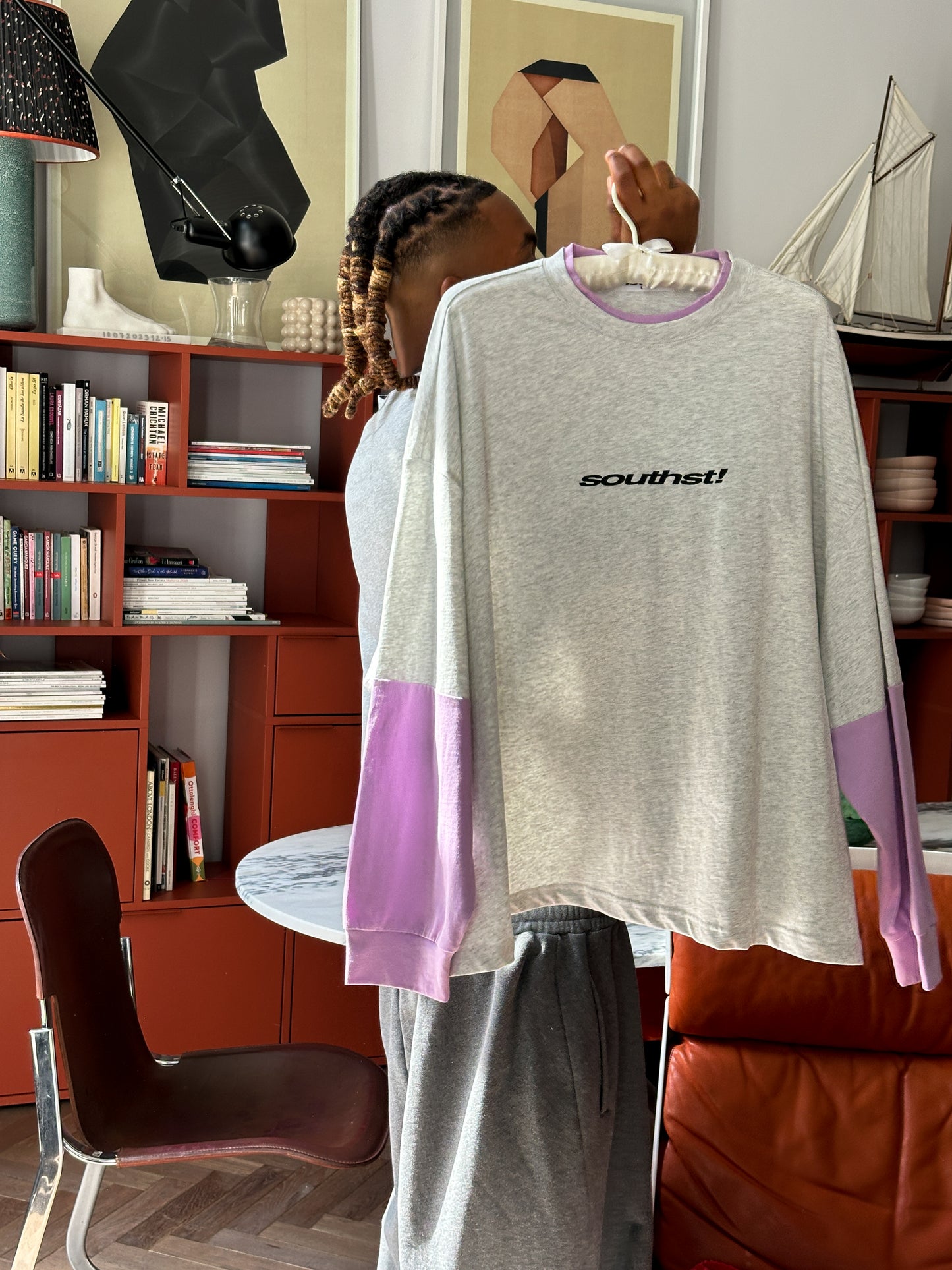 NYC LONG SLEEVE - Grey / Purple