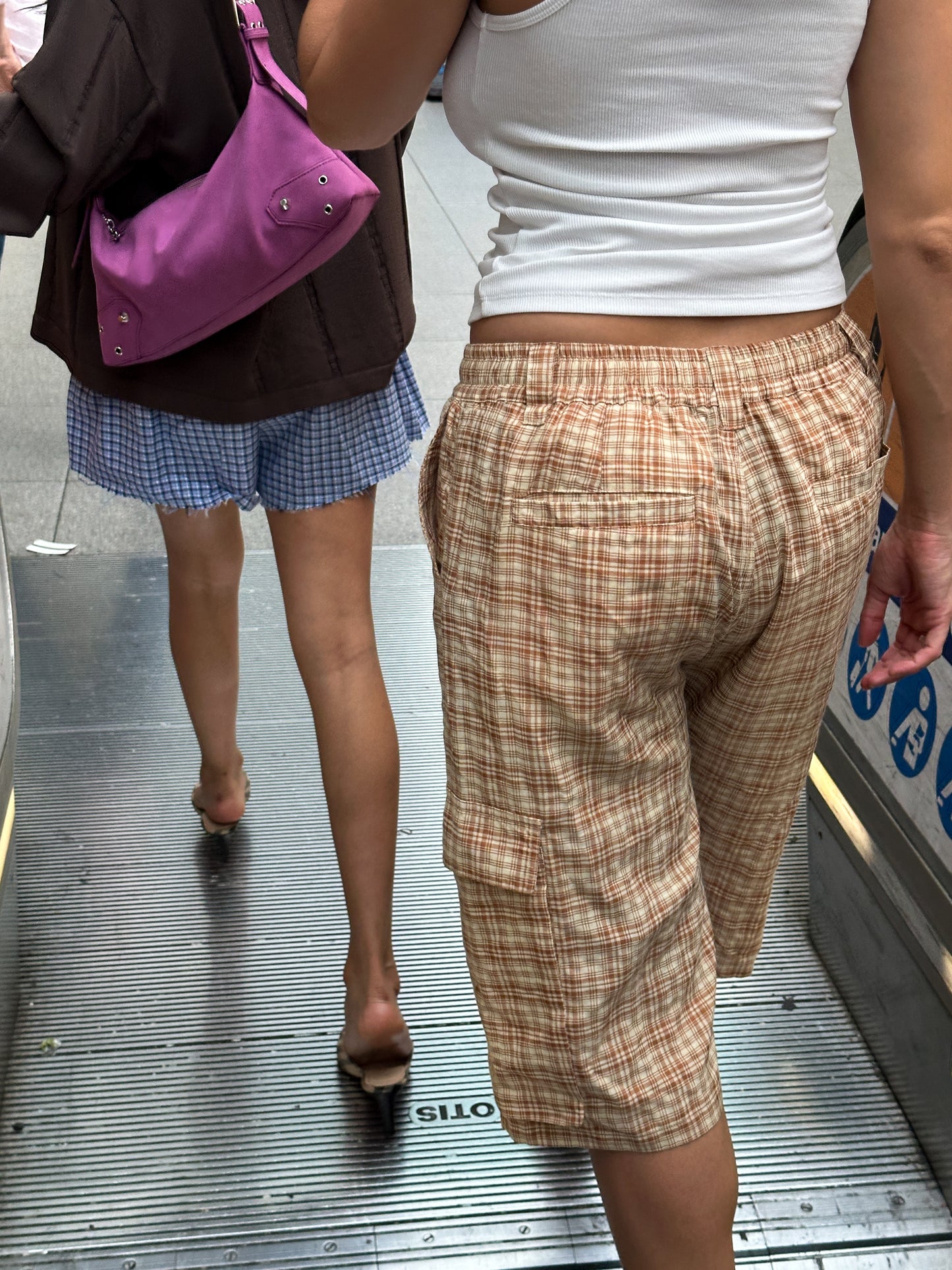 AW OVERSIZED CHECKED SHORTS