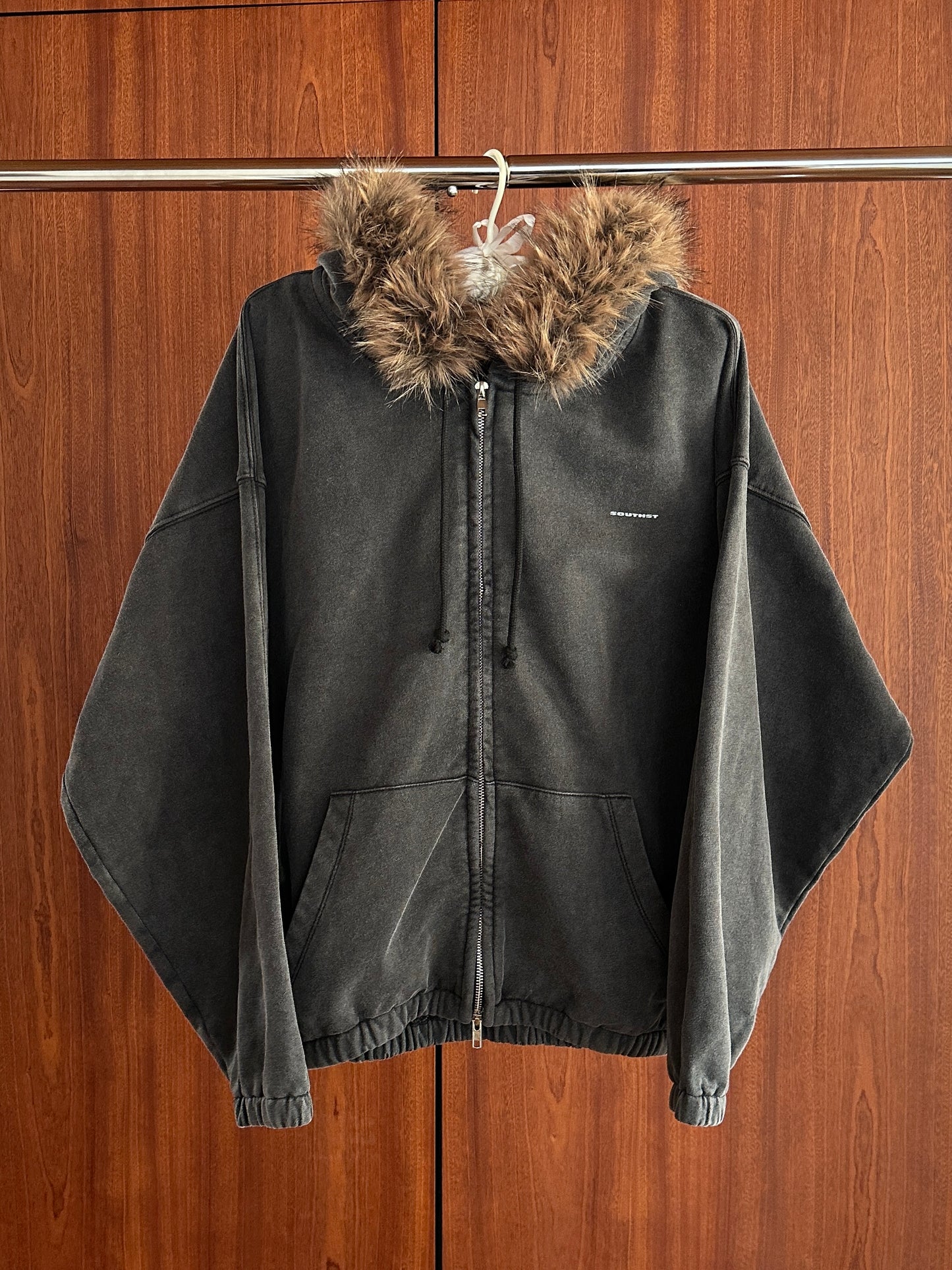 AW FUR TRIM HOODY