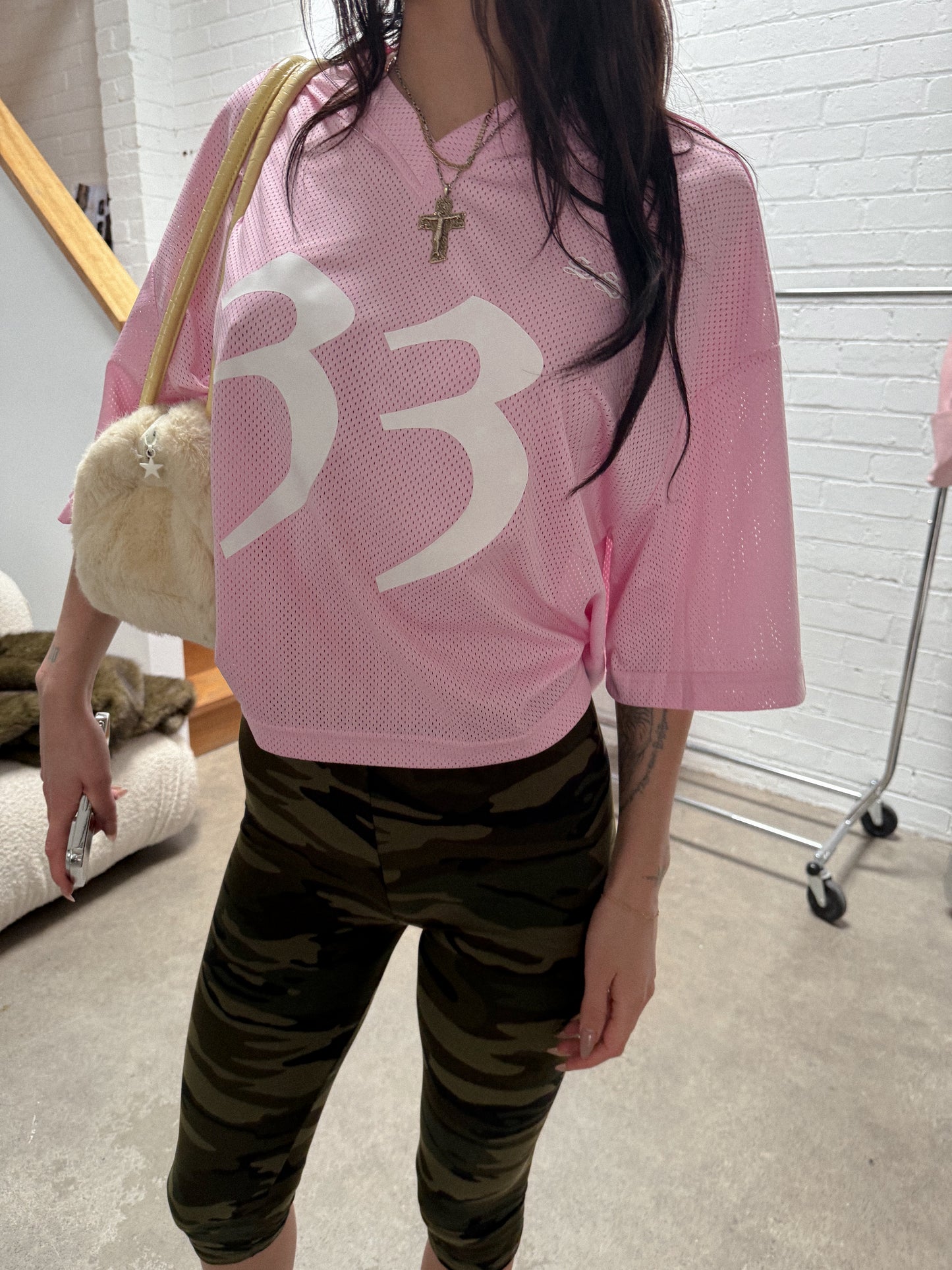CASEY X SST MESH TEE - PINK