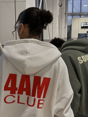"4AM" ZIP HOODY - Off White