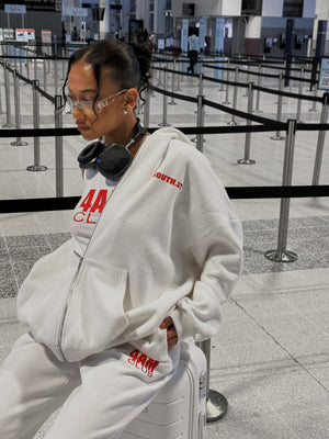 "4AM" ZIP HOODY - Off White