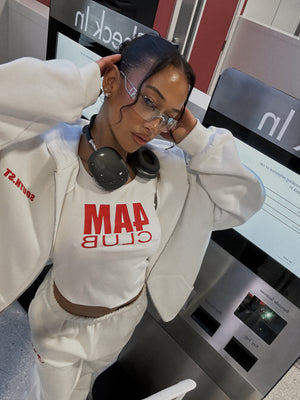 "4AM" ZIP HOODY - Off White