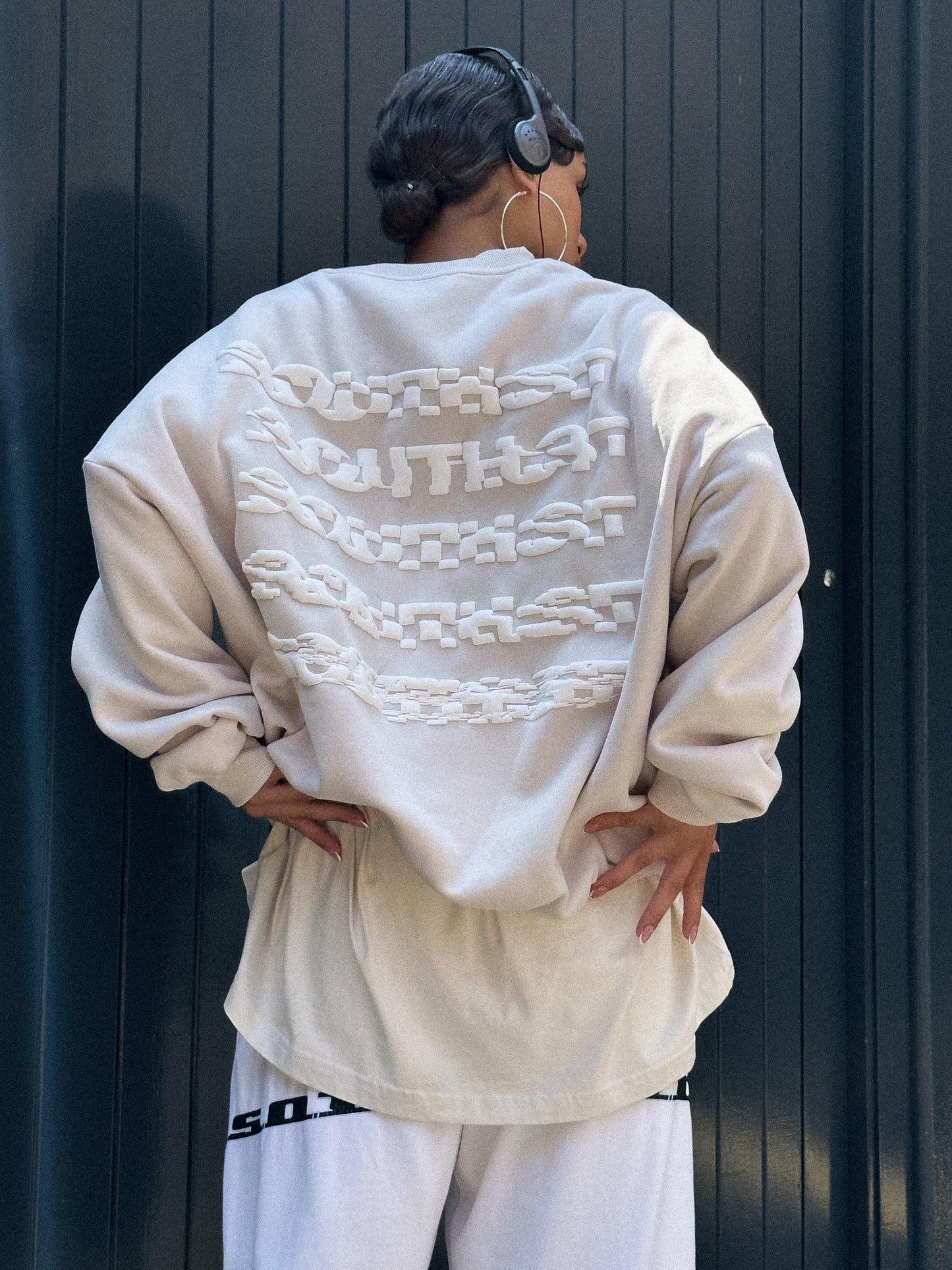 "DISTORT" SWEATSHIRT - Bone